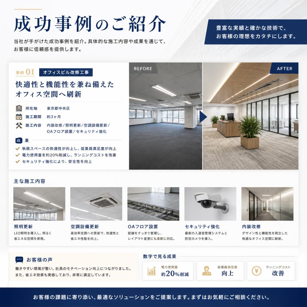 5. 実績紹介: 安全なテナントビルの構築事例
